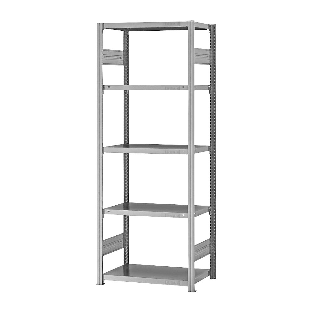 eurokraft pro Estantería ensamblable de almacén, galvanizada, construcción semipesada, altura de estantería 2000 mm, empleo por ambos lados, profundidad de balda 400 mm, estantería básica