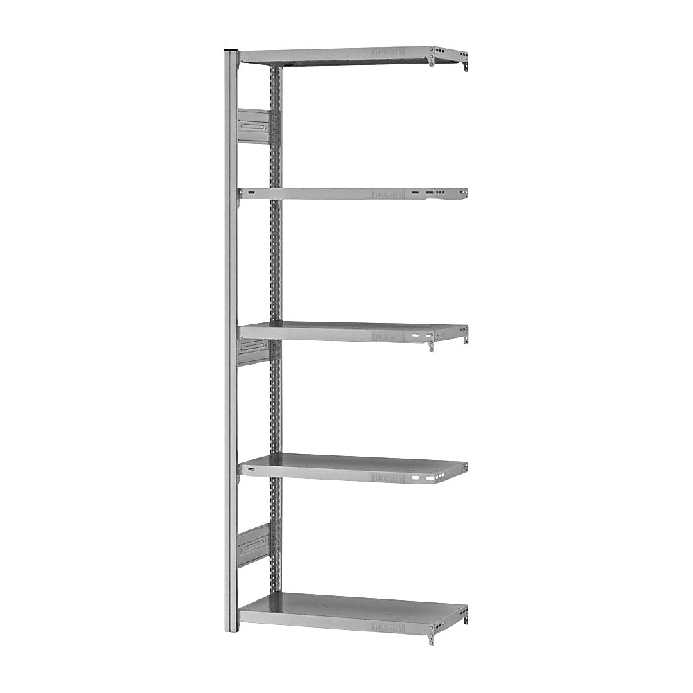 eurokraft pro Estantería ensamblable de almacén, galvanizada, construcción pesada, altura de estantería 2000 mm, carga por balda 2100 kg, profundidad de balda 300 mm, estantería de ampliación
