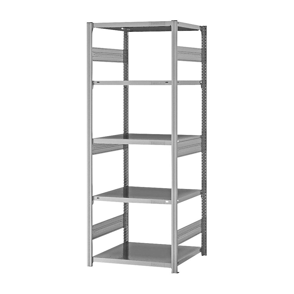 eurokraft pro Estantería ensamblable de almacén, galvanizada, construcción pesada, altura de estantería 2000 mm, carga por balda 2100 kg, profundidad de balda 600 mm, estantería básica