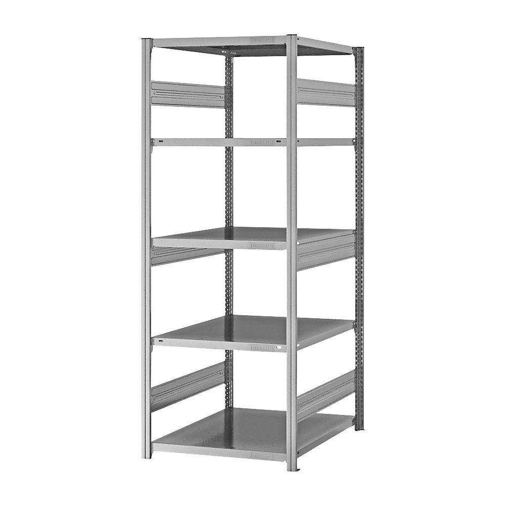 eurokraft pro Estantería ensamblable de almacén, galvanizada, construcción pesada, altura de estantería 2000 mm, carga por balda 2100 kg, profundidad de balda 800 mm, estantería básica