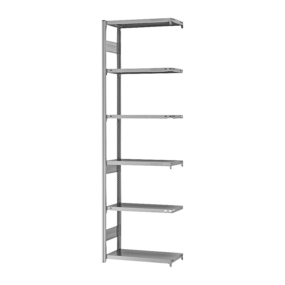 eurokraft pro Estantería ensamblable de almacén, galvanizada, construcción pesada, altura de estantería 2500 mm, carga por balda 2100 kg, profundidad de balda 300 mm, estantería de ampliación