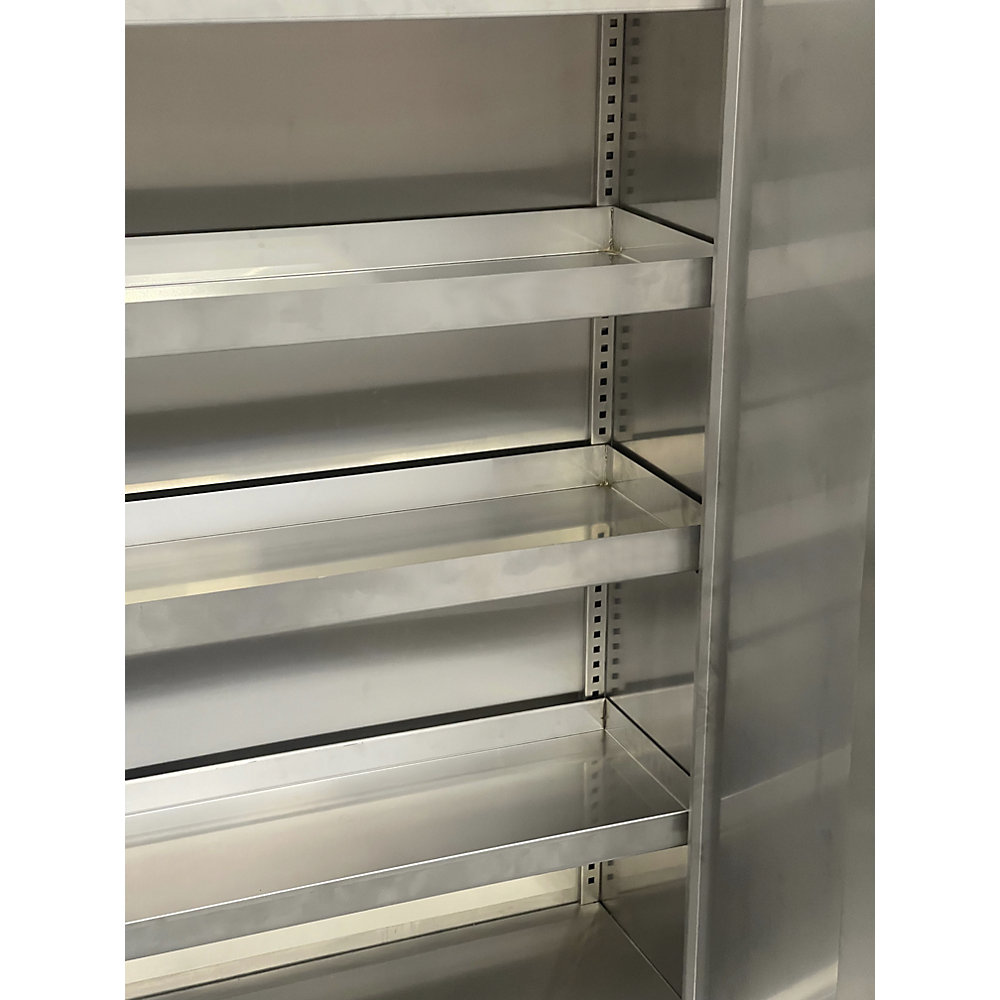 Wannenboden, LxBxH 940 x 370 x 55 mm, Edelstahl, Traglast 40 kg eurokraft pro 2