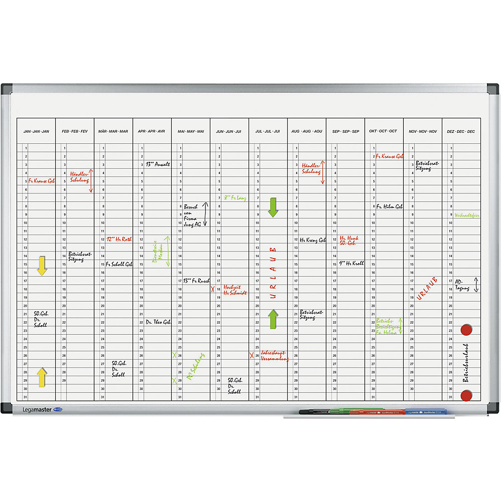 Image of Lavagna per planning annuale Premium Legamaster043