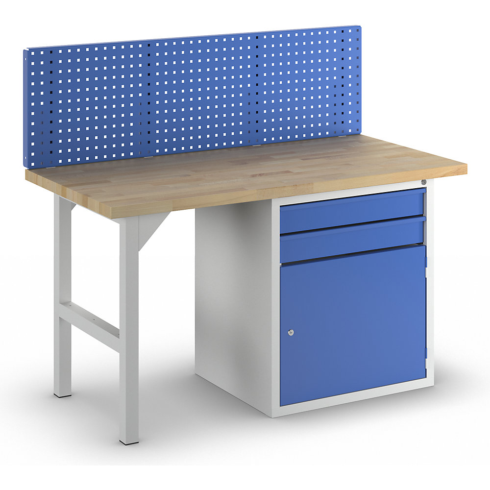 Banco da lavoro con pannello forato - kaiserkraft