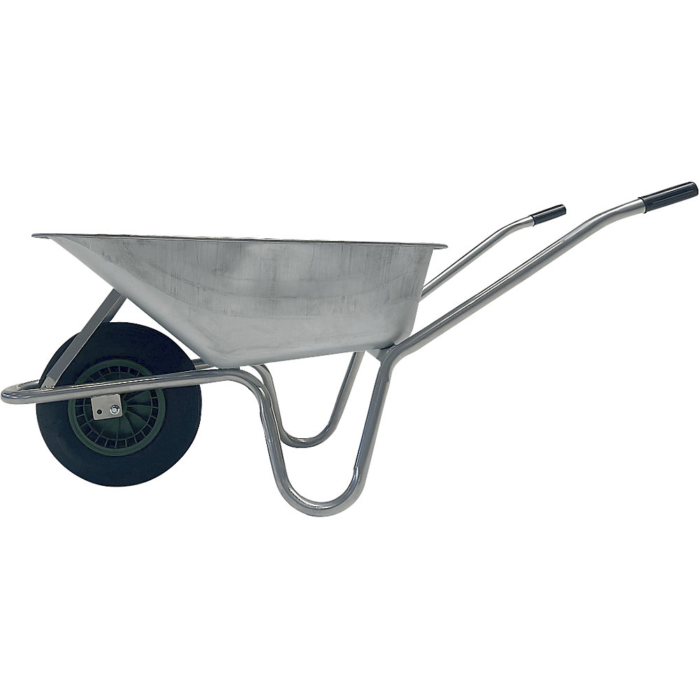 Compacte kruiwagen, met verzinkte staalbak, l x b 1600 x 580 mm, 100 l