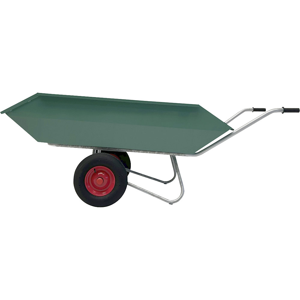 Universele kruiwagen, verzinkt onderstel, draagvermogen 500 kg, 450 liter, l x b 2100 x 785 mm