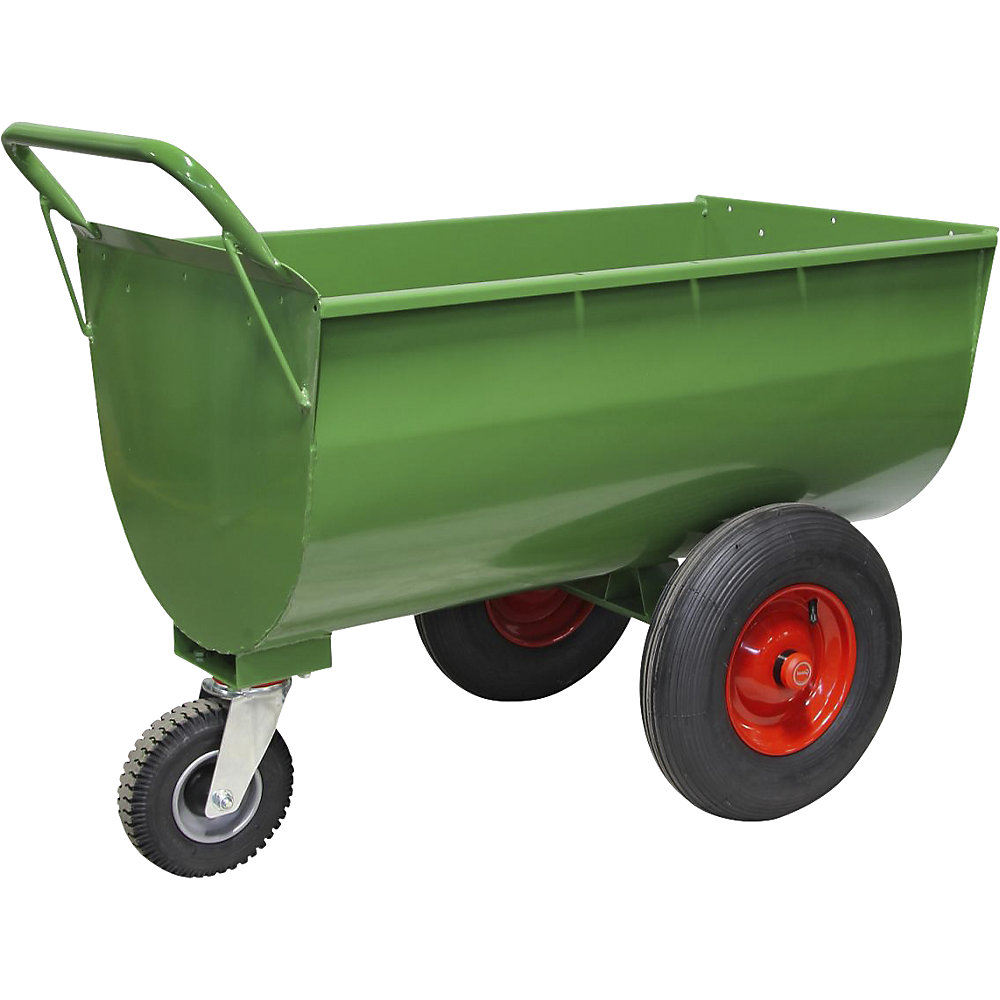 Wagen voor kunststof bak, luchtband, l x h 1000 x 750 mm, 200 l
