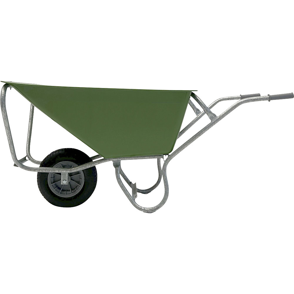 Compacte kruiwagen polyethyleen, luchtband, 170 l, l x h 1630 x 805 mm, 1-wielig