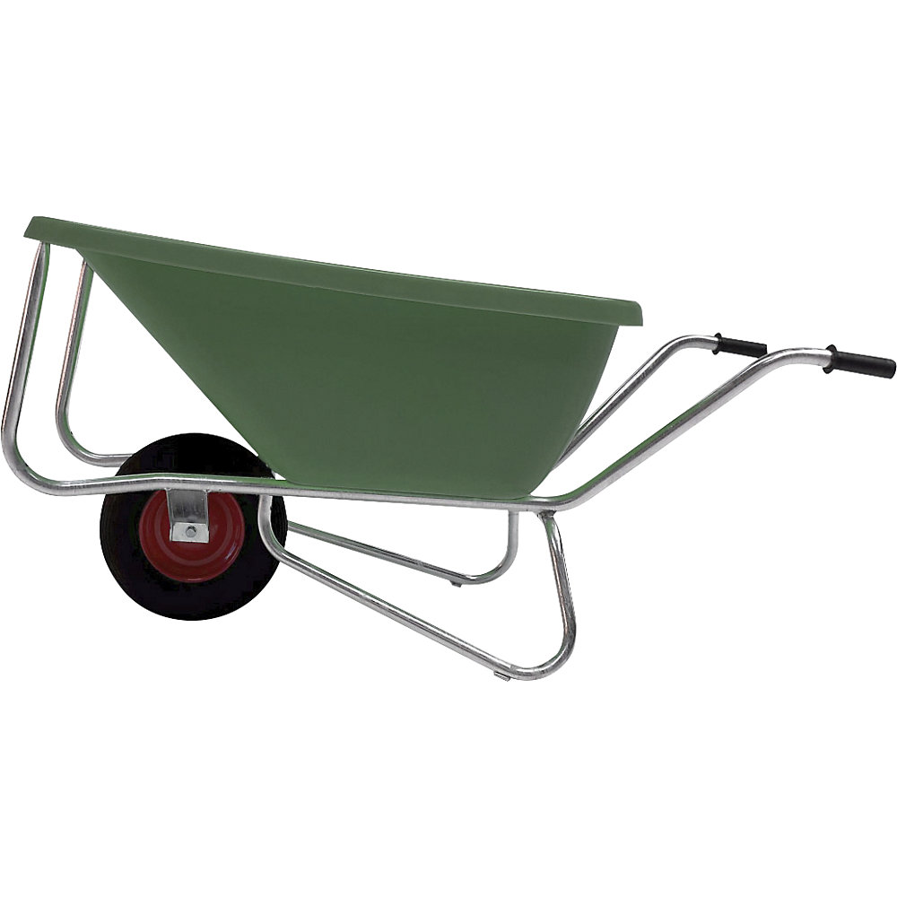 Compacte kruiwagen BIG BEN, 180 l, éénwielig, groen, 1-wielig