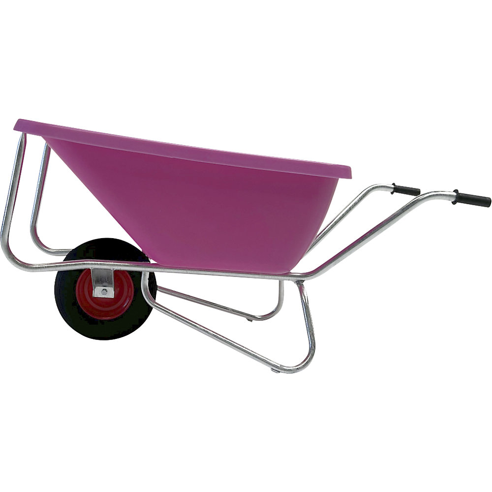 Compacte kruiwagen BIG BEN, 180 l, éénwielig, roze, 1-wielig