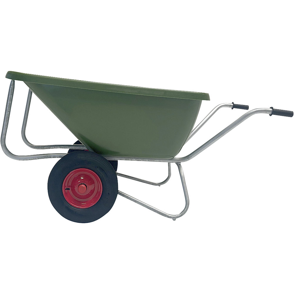 Compacte kruiwagen BIG BEN, 180 l, tweewielig, groen, tweewielig