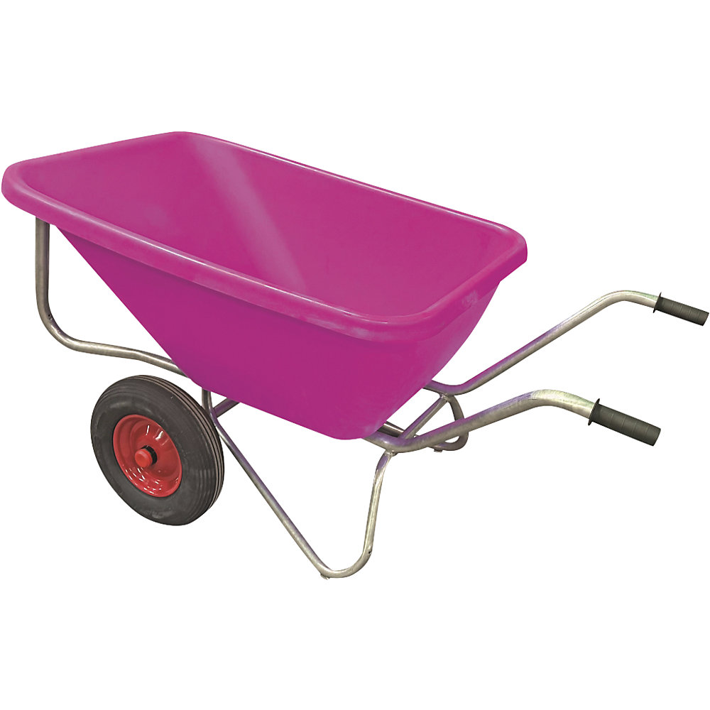 Compacte kruiwagen BIG BEN, 180 l, tweewielig, roze, tweewielig