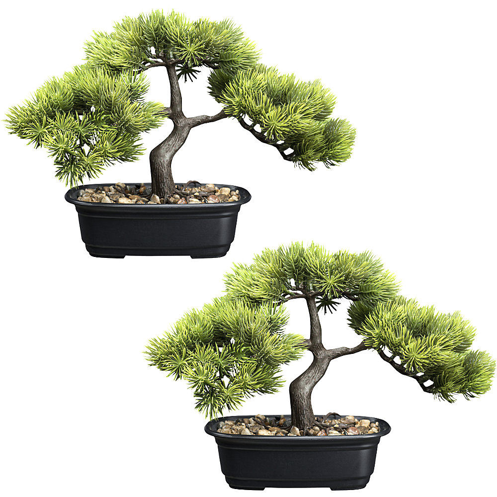 Kunstmatige plant Bonsai grenenhout, VE = 2 stuks, hoogte 230 mm