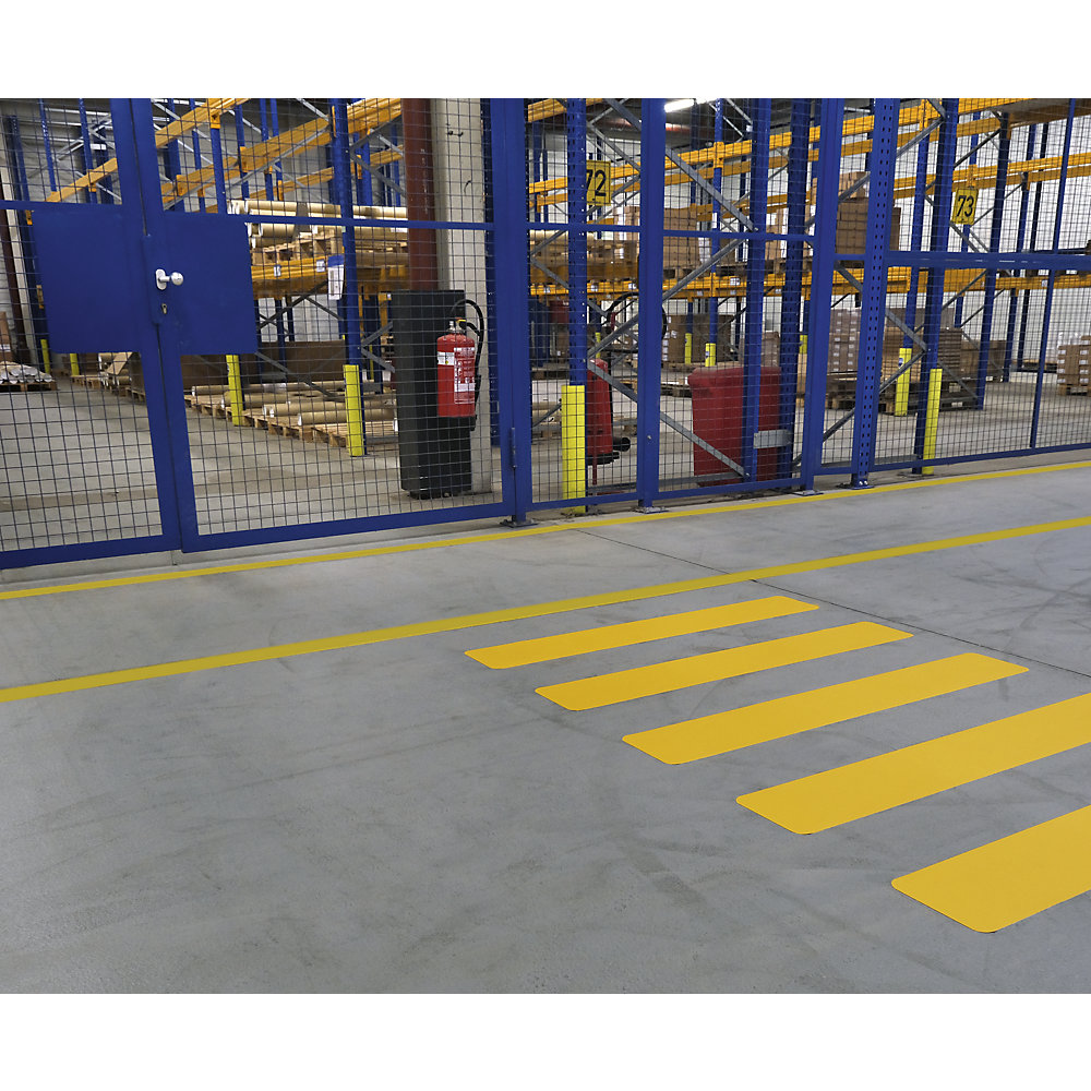 Bodenmarkierung Zebrastreifen, LxB 1200 x 200 mm, ab 2 Stk, gelb DURABLE 2