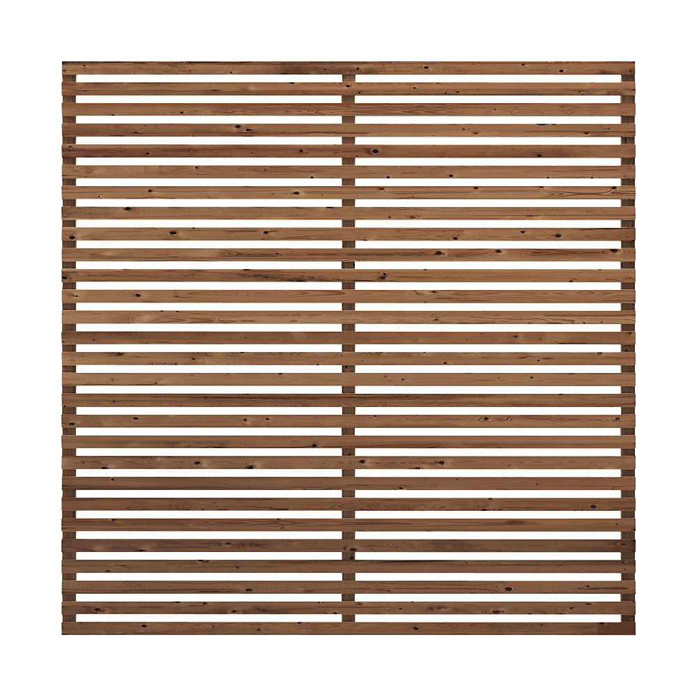 kaiserkraft Tokyo Zaun, Holz, BxH 1800 x 1800 mm, ThermoWood®