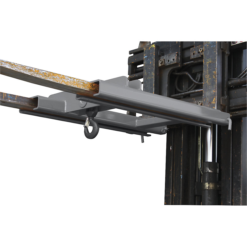 Stapler-Aufsatz mit Lasthaken, für 2 Zinken, Tragfähigkeit 2000 kg, grau Eichinger