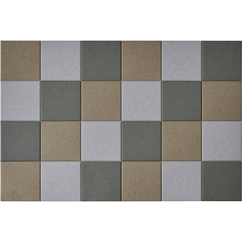 Eurokraft basic Akoestische wandtegel, h x b = 300 x 300 mm, elk 8 x beige, lichtgrijs, donkergrijs, VE = 24 stuks