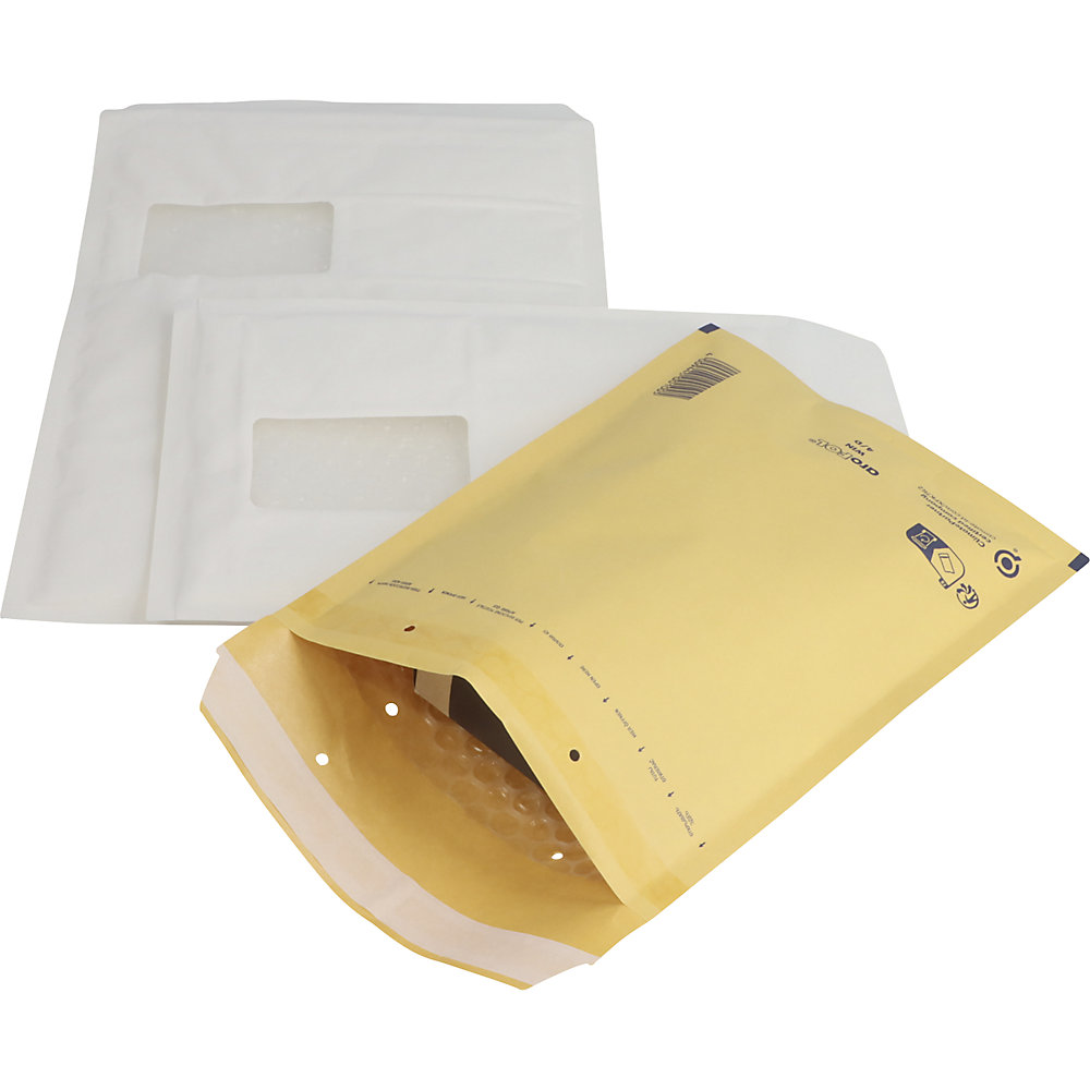 kaiserkraft Versandtasche aroFOL®, Selbstklebeverschluss, mit Fenster, Innen-LxB 265 x 175 mm, braun, Palette mit VE 3800 Stk