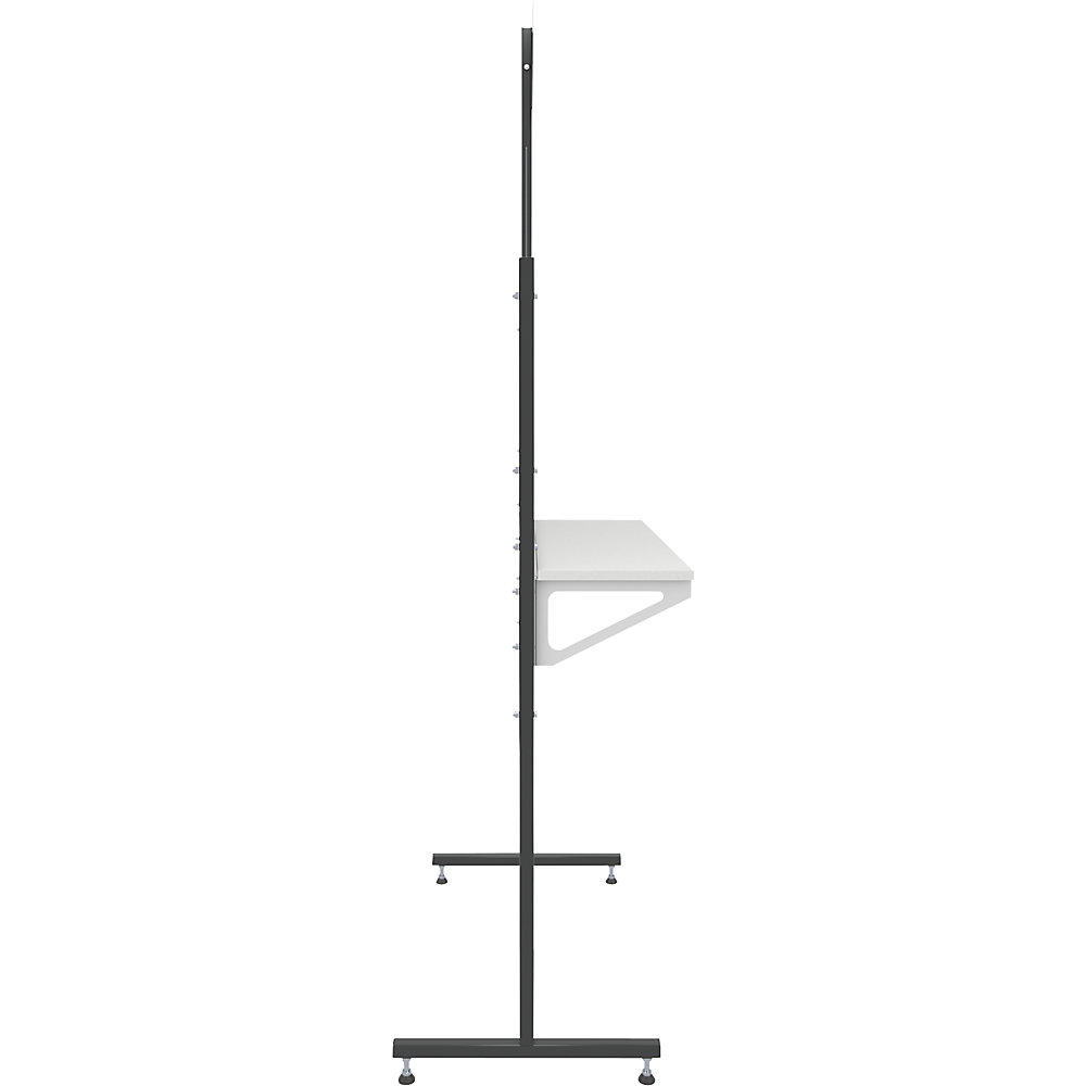 Organisations-Stellwand, stationär, 2 Lochbleche, 2 Glattbleche, 1 Ablageboden eurokraft pro 2