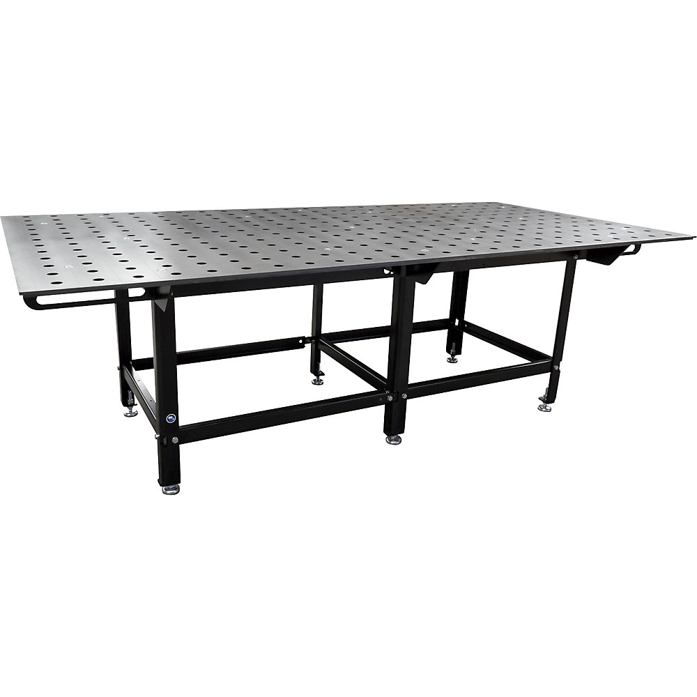 kaiserkraft Schweißtisch, Ø Bohrungen 28 mm, Tragkraft 2000 kg, HxBxT 800 x 2480 x 1230 mm