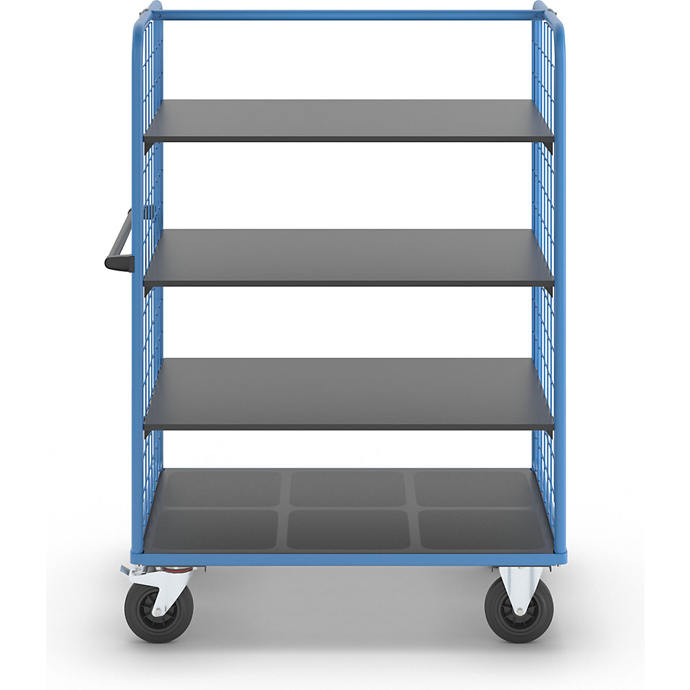 eurokraft pro 4-Tier Mesh Sided Cart Blue 2