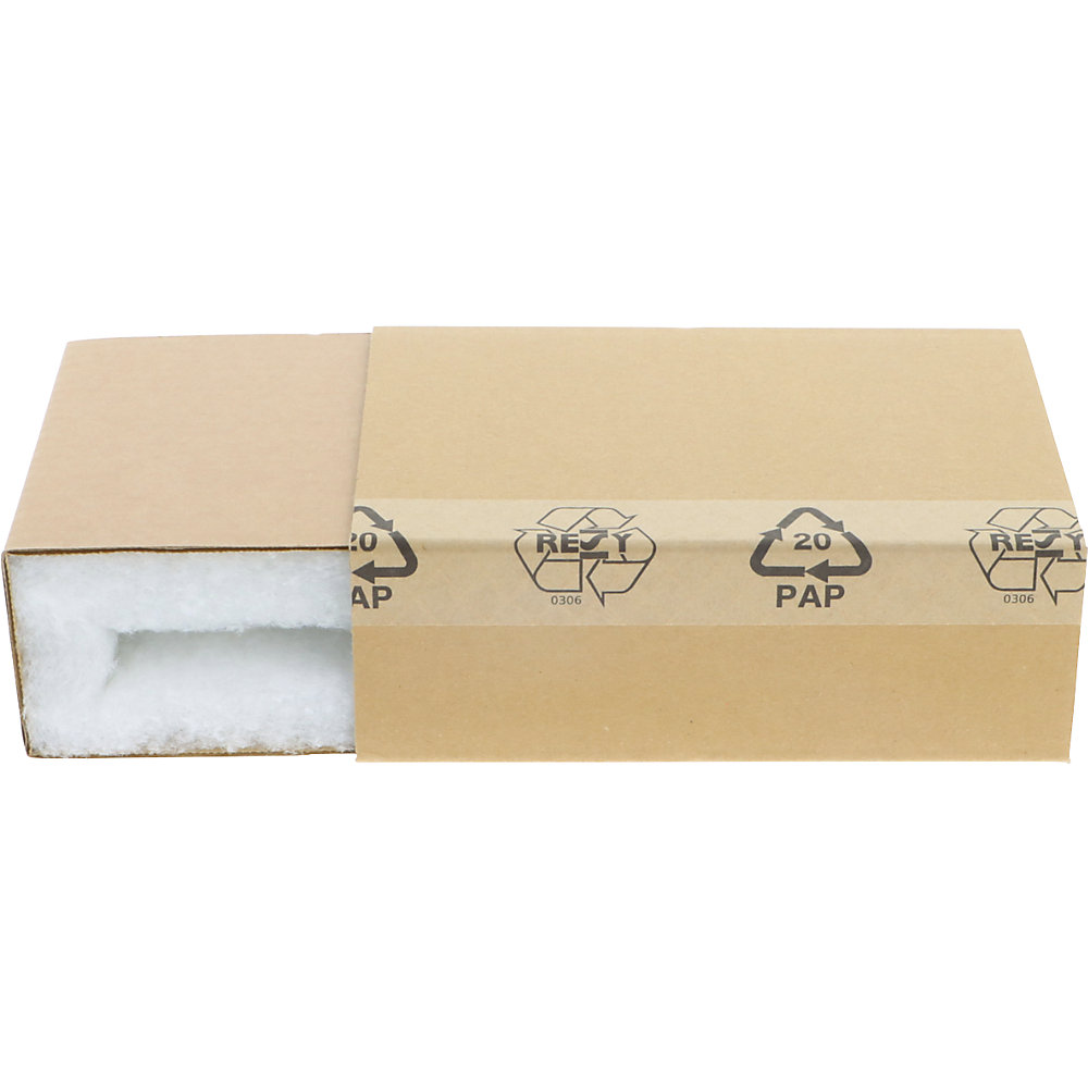 PET-Schaumverpackung, 100% recycelt, Schiebeschachtel, Innenmaße 300 x 200 x 100 mm, VE 30 Stk ratioform