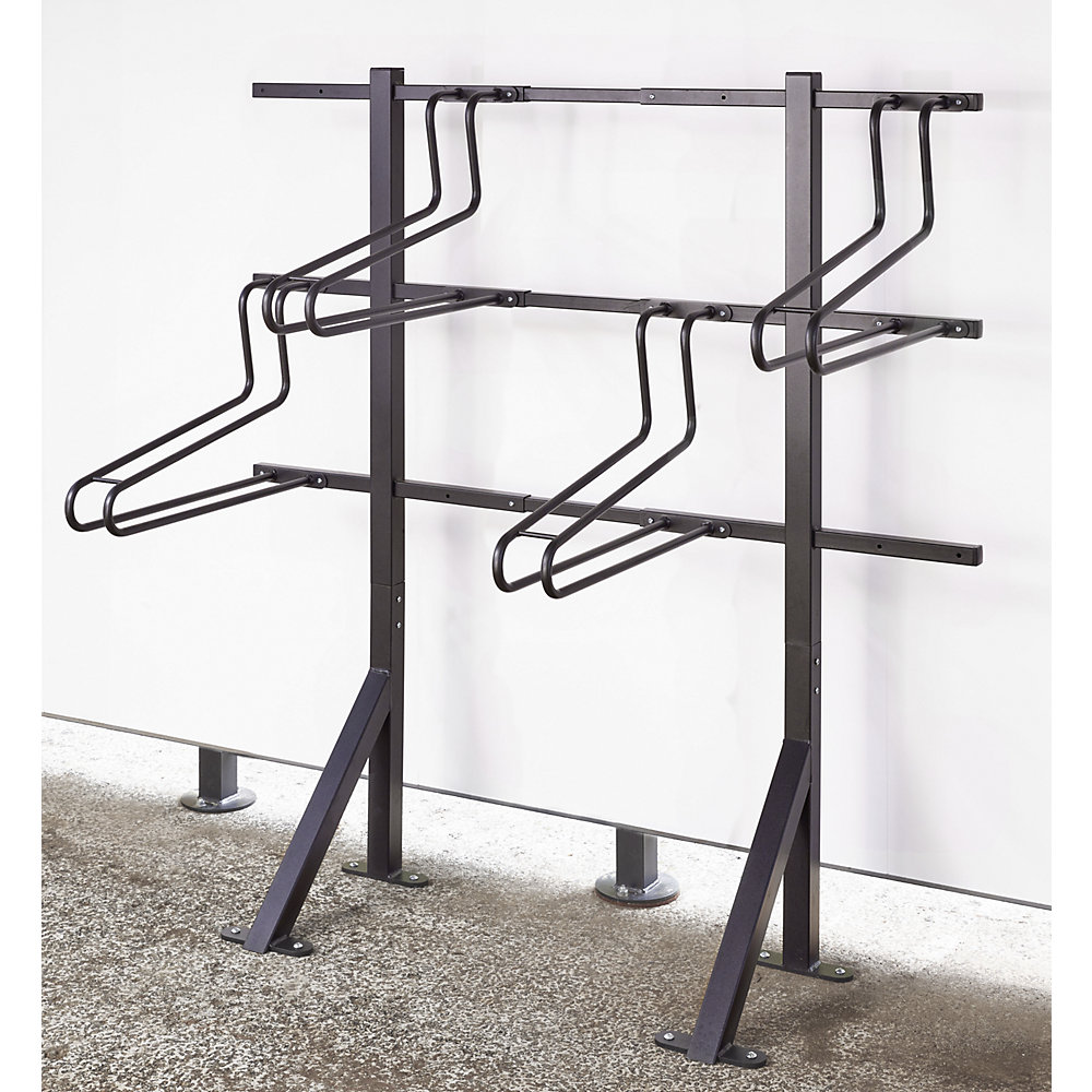 Fahrradständer, 2 Stellplätze, B 638 mm, schwarz Mottez 2