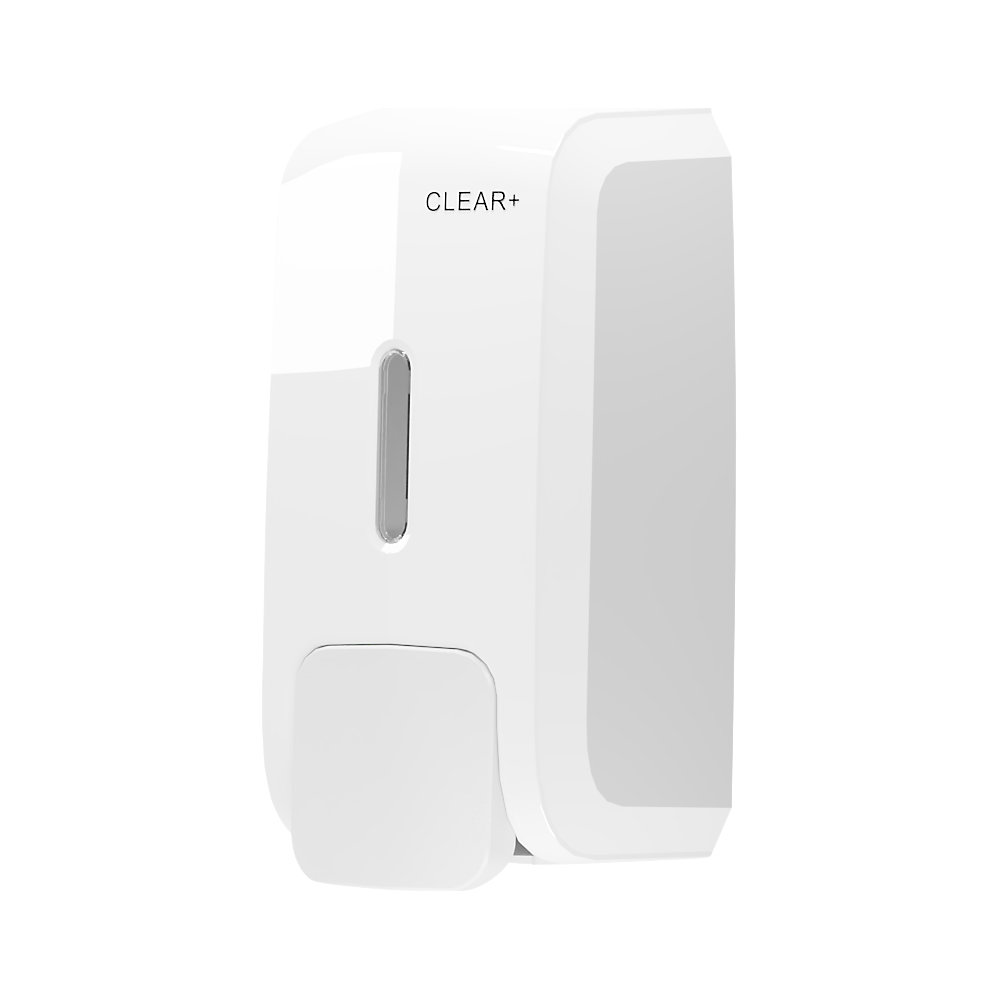 Schaumseifenspender Clear+, weiß, für 1000 ml CWS