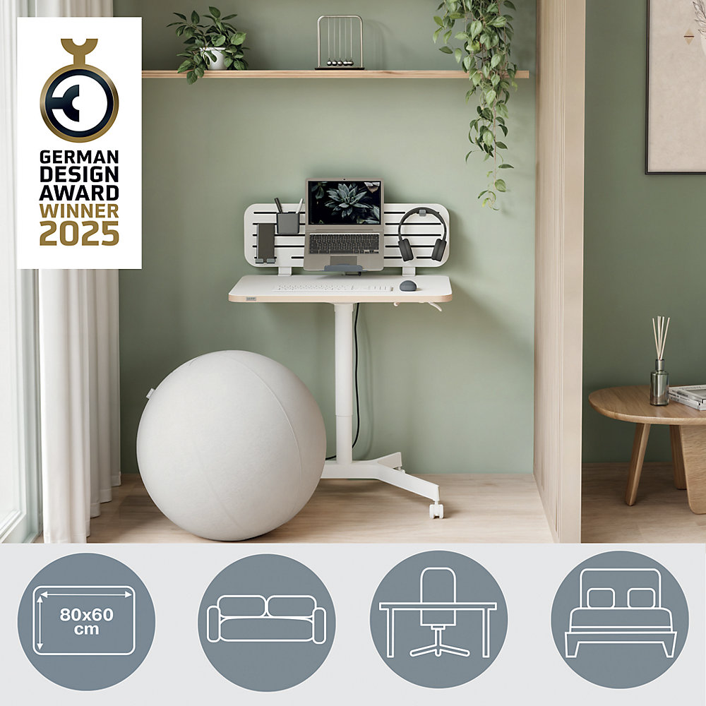 Leitz Hev-Senk Bord – Ergonomisk, Plassbesparende (Ltz65360001, 1 Eske) 2