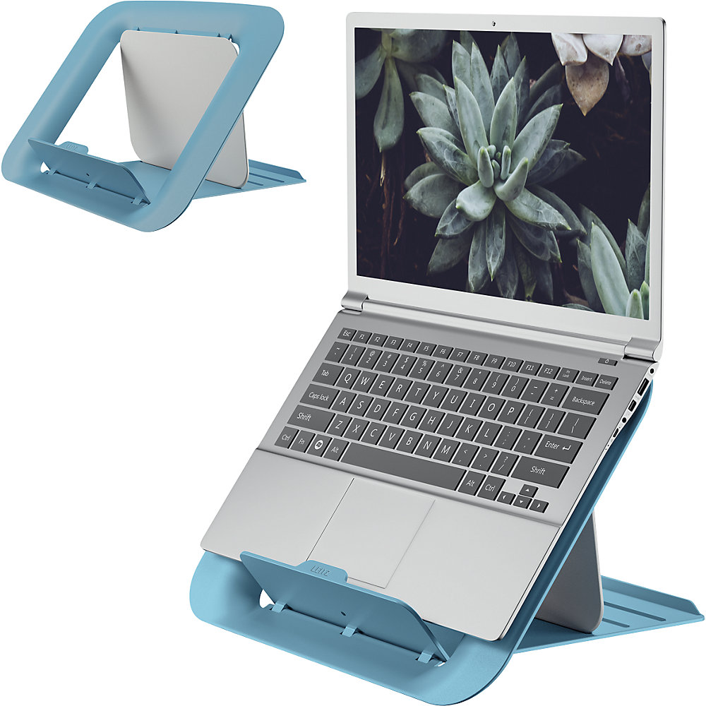 Leitz Ergo Cosy Laptopstativ – Ergonomisk Design (Ltz64260061, Havblått, 1 Eske) Havblått
