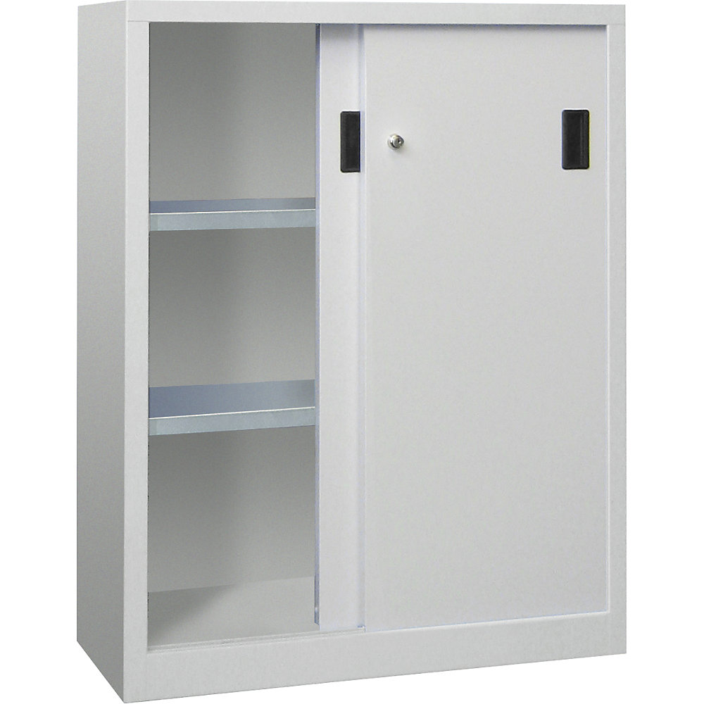 Pavoy Sliding Door Cabinet Light Gray 100x50x120 cm 2