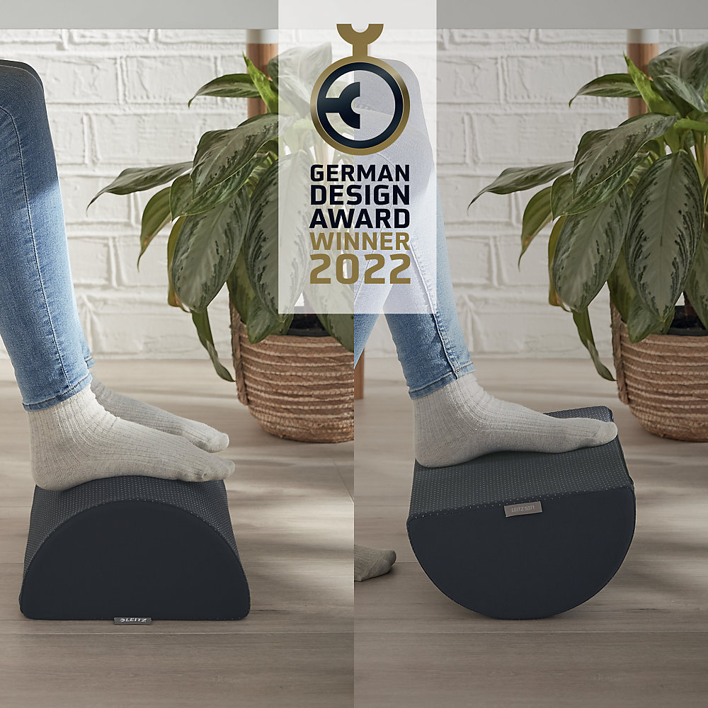 Leitz Ergo Cosy Fotstøtte – Ergonomisk Design, Komfort (Ltz53710089, Grå, 1 Eske) Grå 2