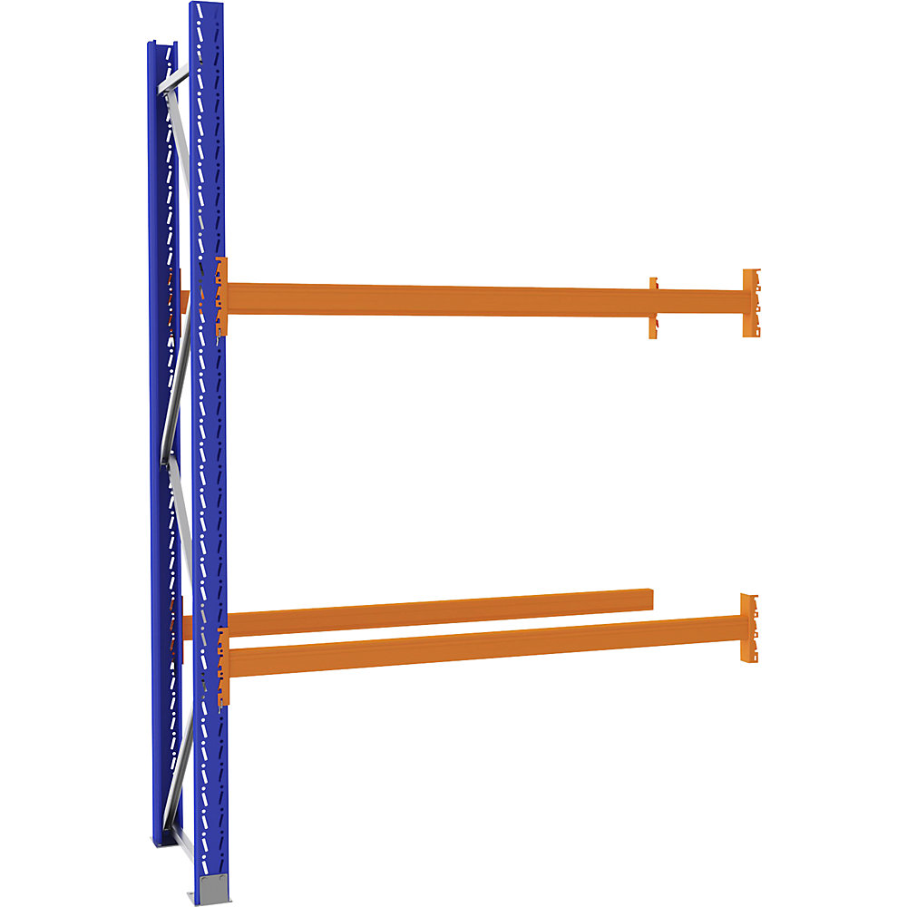 Eurokraft Pro Jeklen Paletni Regal, Modre/OranžNe Barve, VxŠXg 2730 X 1925 X 750 Mm, PriključNi Regal-image