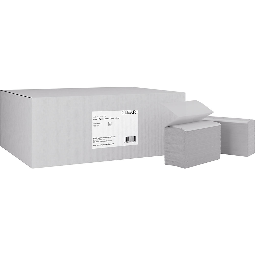 Salviette piegate a Z, Clear+ - kaiserkraft