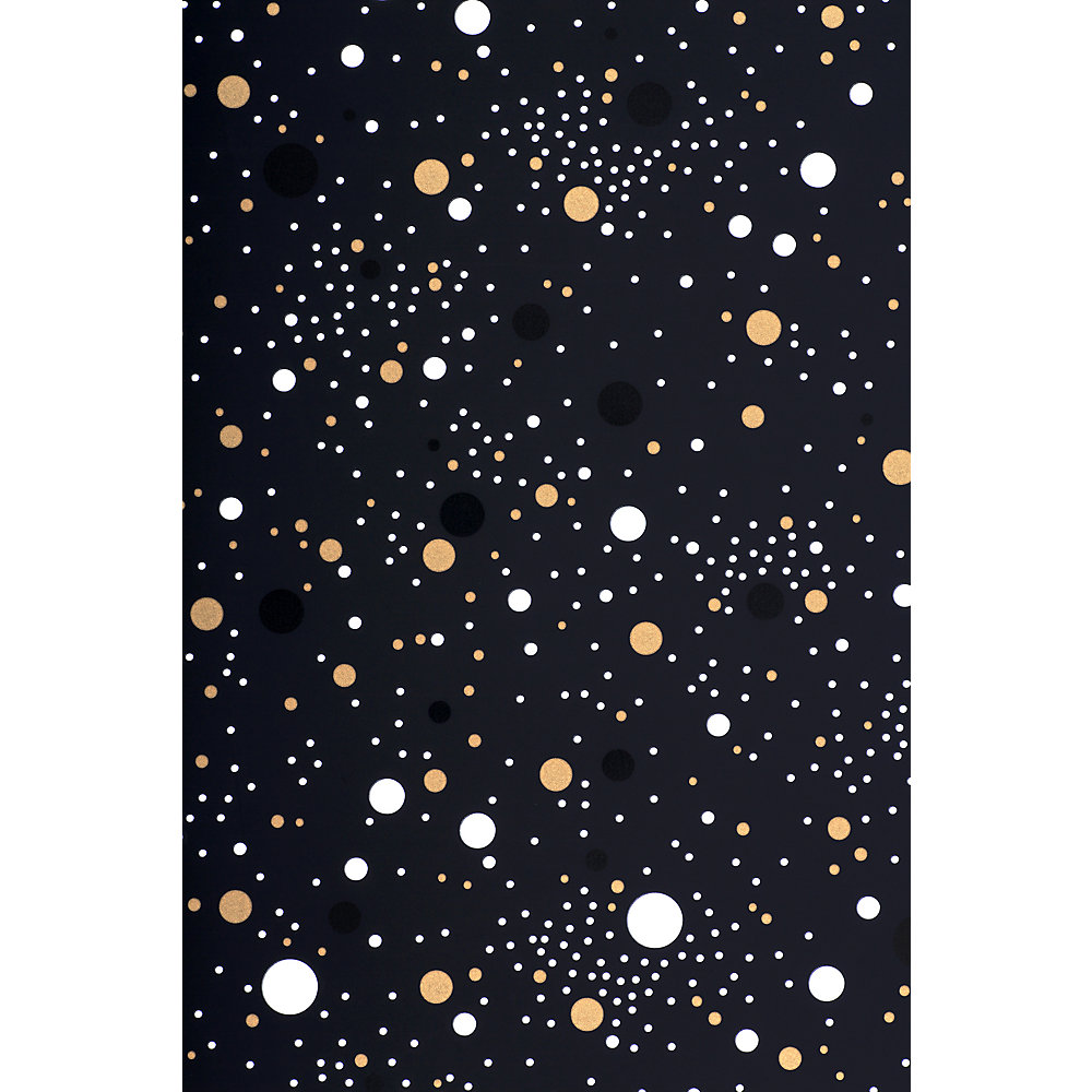 kaiserkraft Geschenkpapier Dot Collection, LxB 750 x 500 mm, VE 250 Bögen, 70 g/m², schwarz, ab 6 VE 2