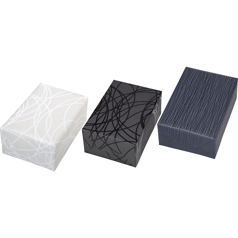 kaiserkraft Geschenkpapier Line Collection, LxB 750 x 500 mm, VE 250 Bögen, 80 g/m², weiß