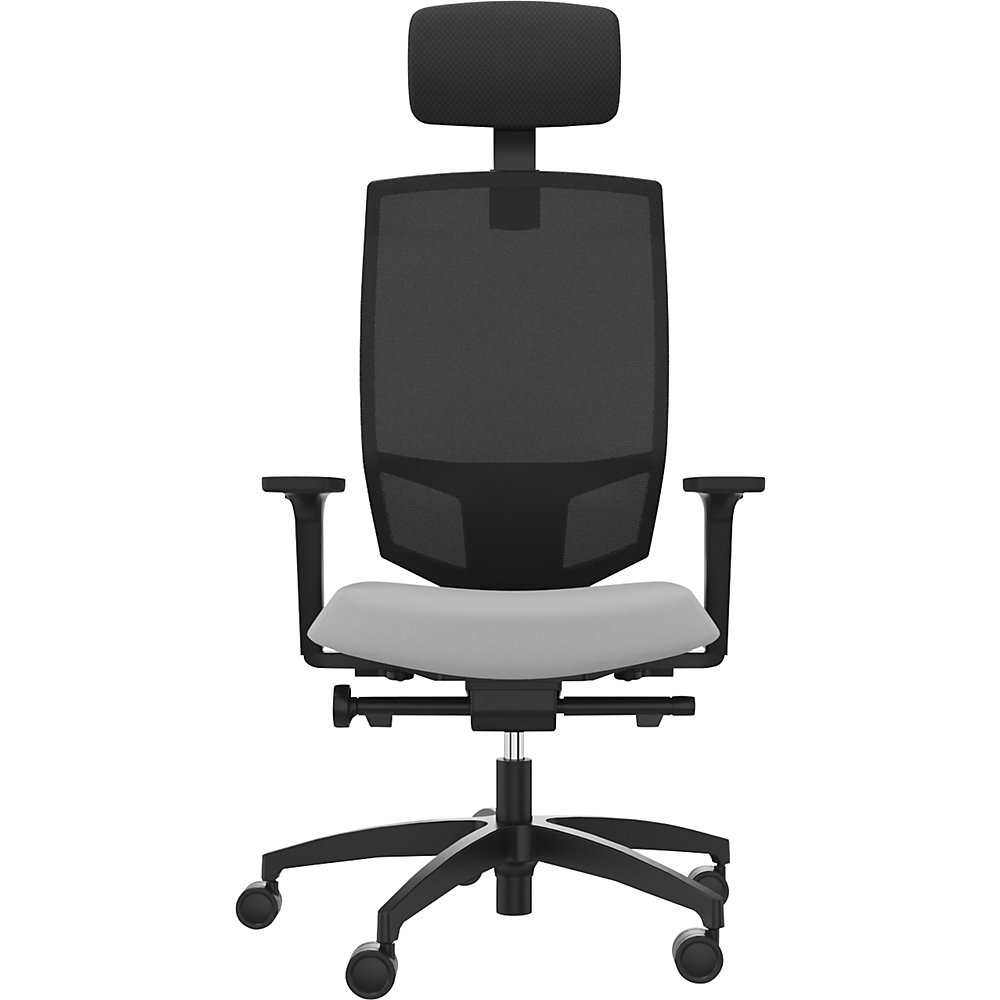 Dauphin JUST EVO MESH Office Chair Black/Platinum Grey 2
