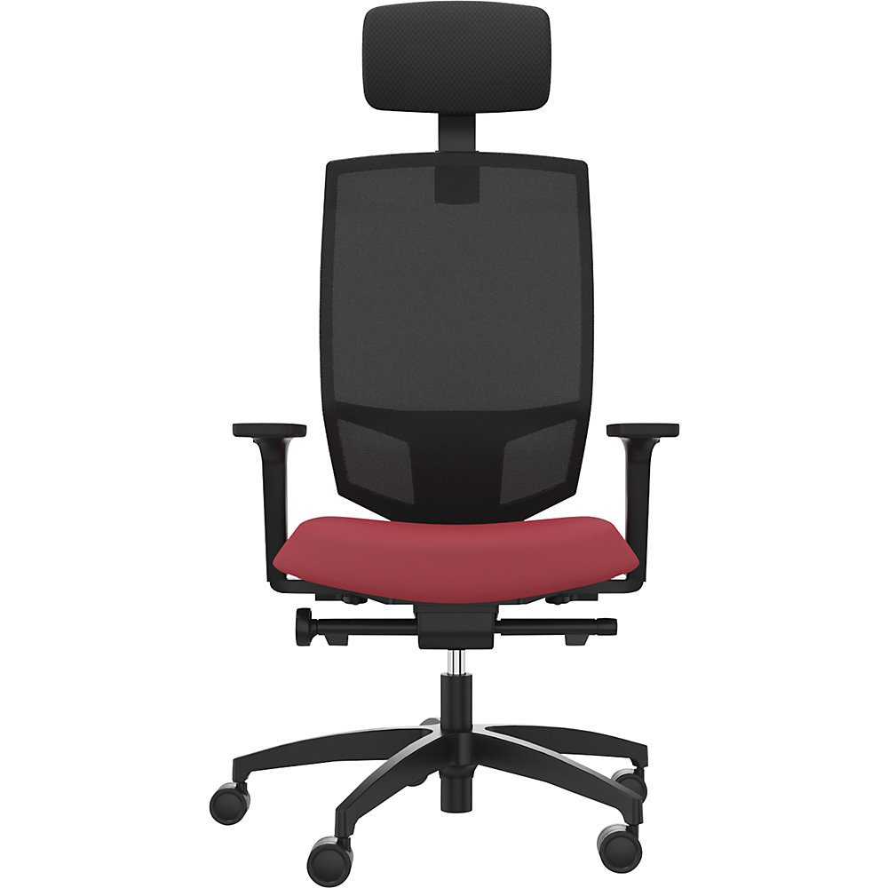 Dauphin JUST EVO MESH Office Chair Black/Red 2