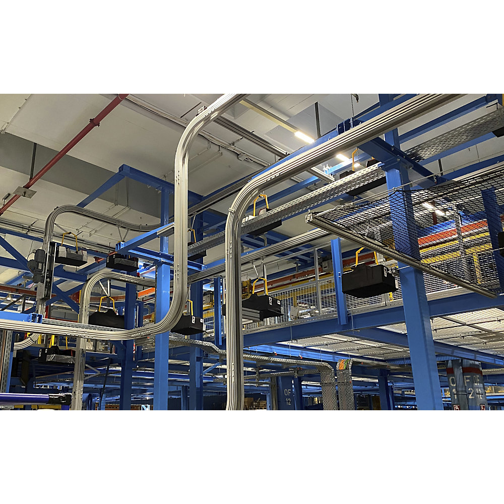QuickMOVE Conveyor Track Curve Segment Silver 2