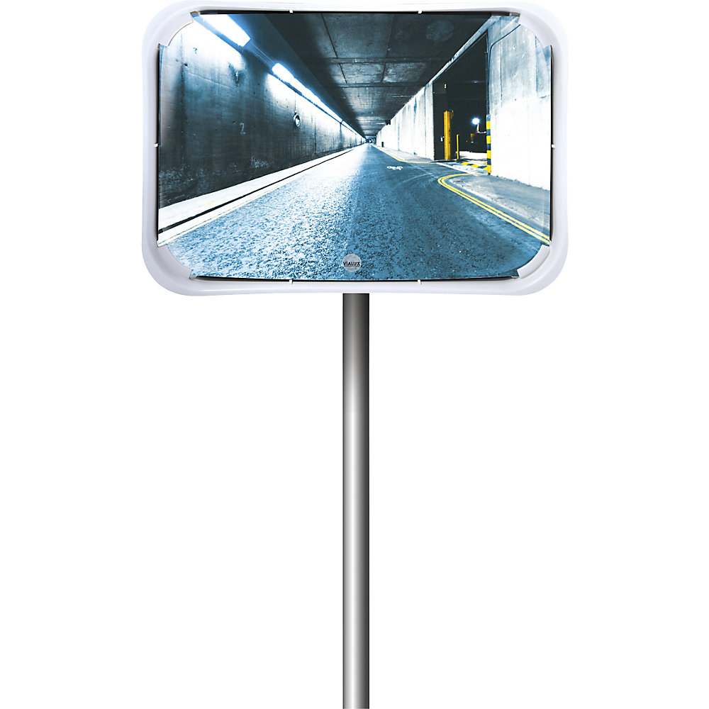 Polymir Vialux Rectangular Industrial Mirror White 100x80 cm 2