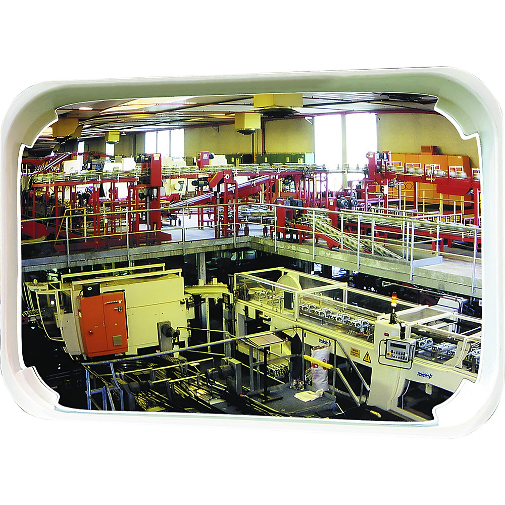 P.A.S. Vialux Industrial Mirror Rectangular White 60x40cm