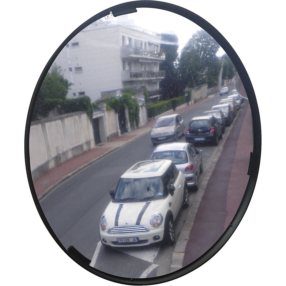 P.A.S. Vialux Round Two-Way Industrial Mirror Black 500mm
