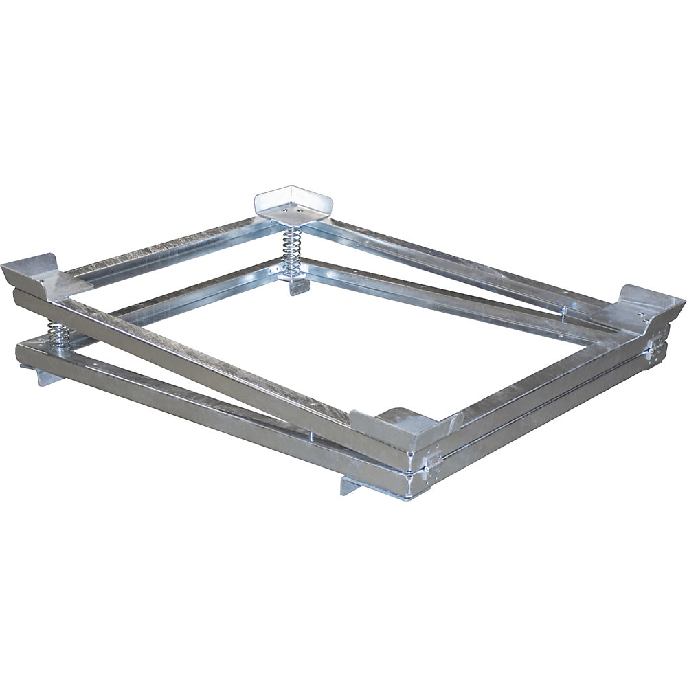 IBC-Restentleerer für Palettenregale, LxBxH 1280 x 1080 x 265 mm, feuerverzinkt eurokraft pro 2