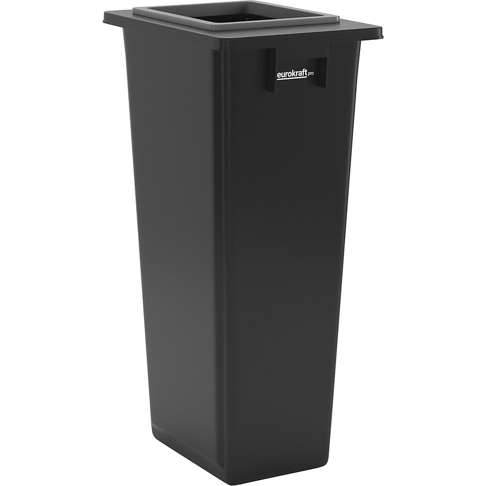 Eurokraft Pro Single Recycling Bin Black 80l