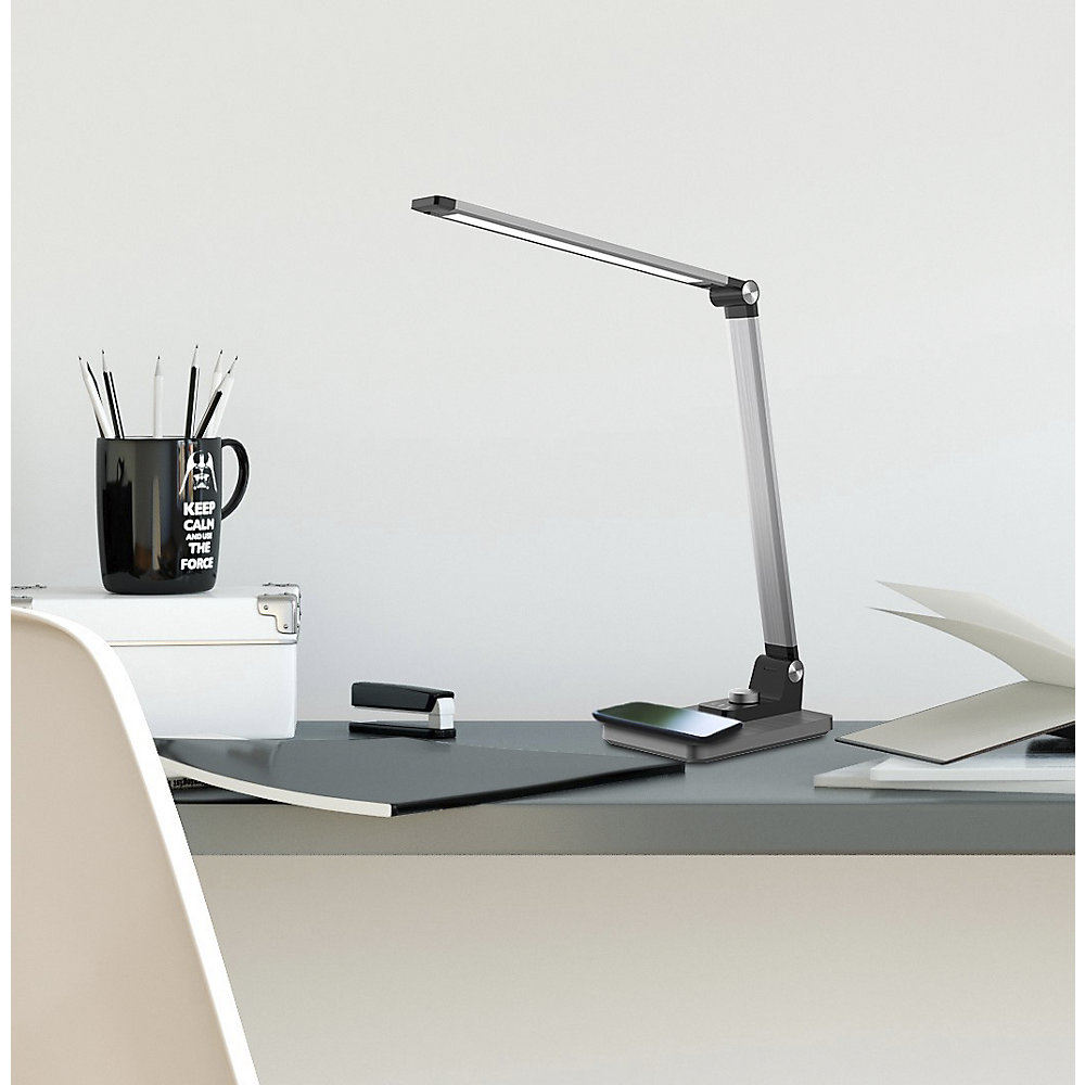 LED-Tischleuchte JOA, 800 lm, metallgrau meet 2
