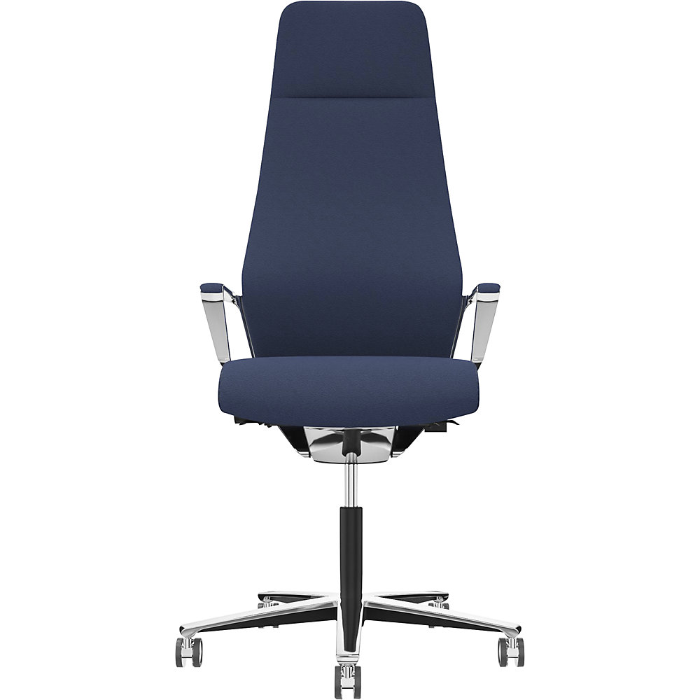 Bürostuhl Signo 0185 ZÜCO Premium F Leder, Polster-Rückenlehne, königsblau Züco