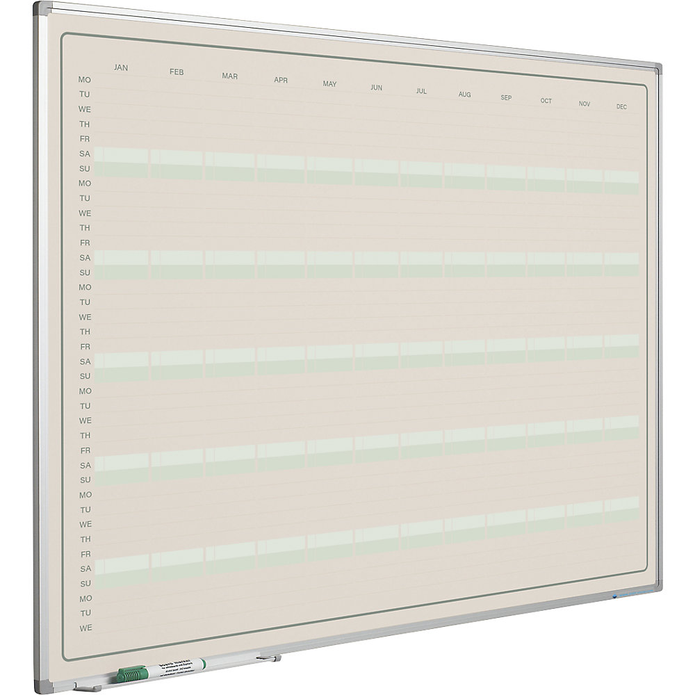 Jahresplaner Elegance, englisch, BxH 1200 x 880 mm SMIT VISUAL