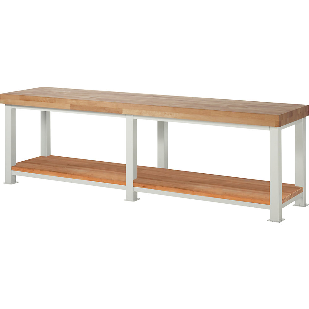 eurokraft pro Heavy Duty Workbench Light Gray 3000x700mm