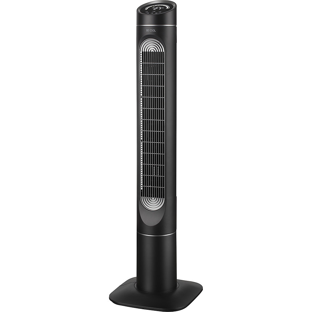 kaiserkraft Turmventilator mit Display, HxBxT 1320 x 215 x 215 mm, schwarz