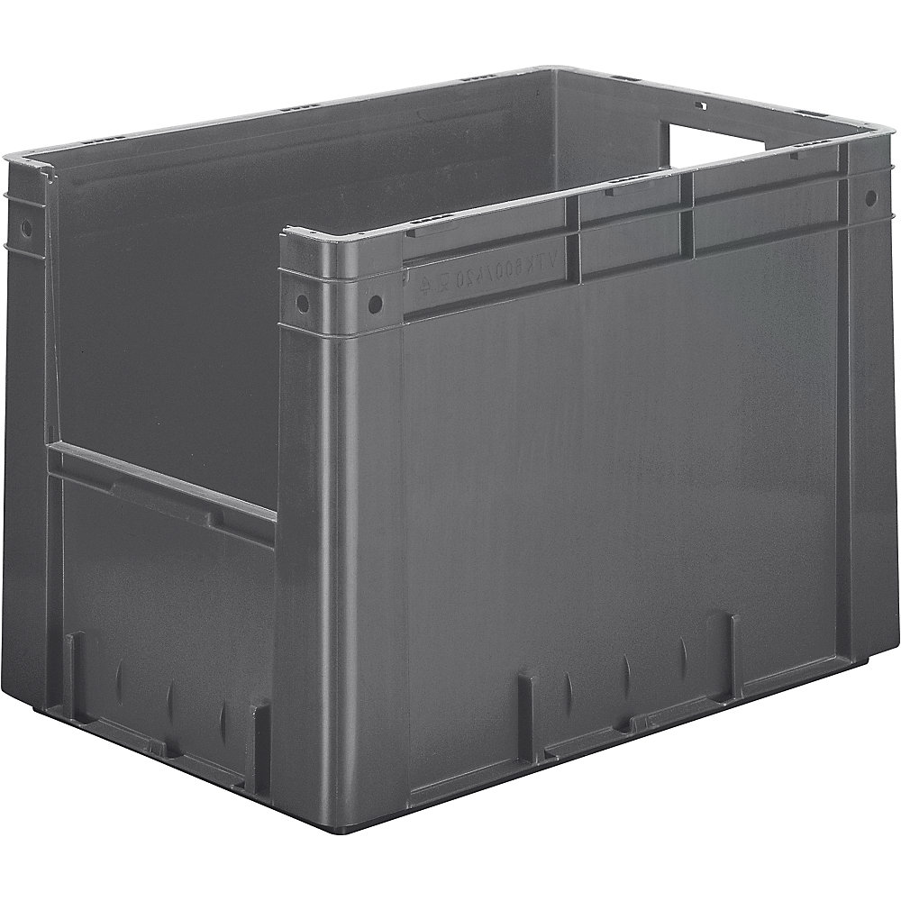 Photos - Other Furniture capacity 80 l, LxWxH 600 x 400 x 420 mm, pack of 2, capacity 80 l, LxWxH 600 x 400 x 420 mm, pack of 2, grey
